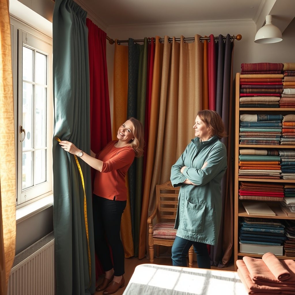 Custom curtains in a stylish living room