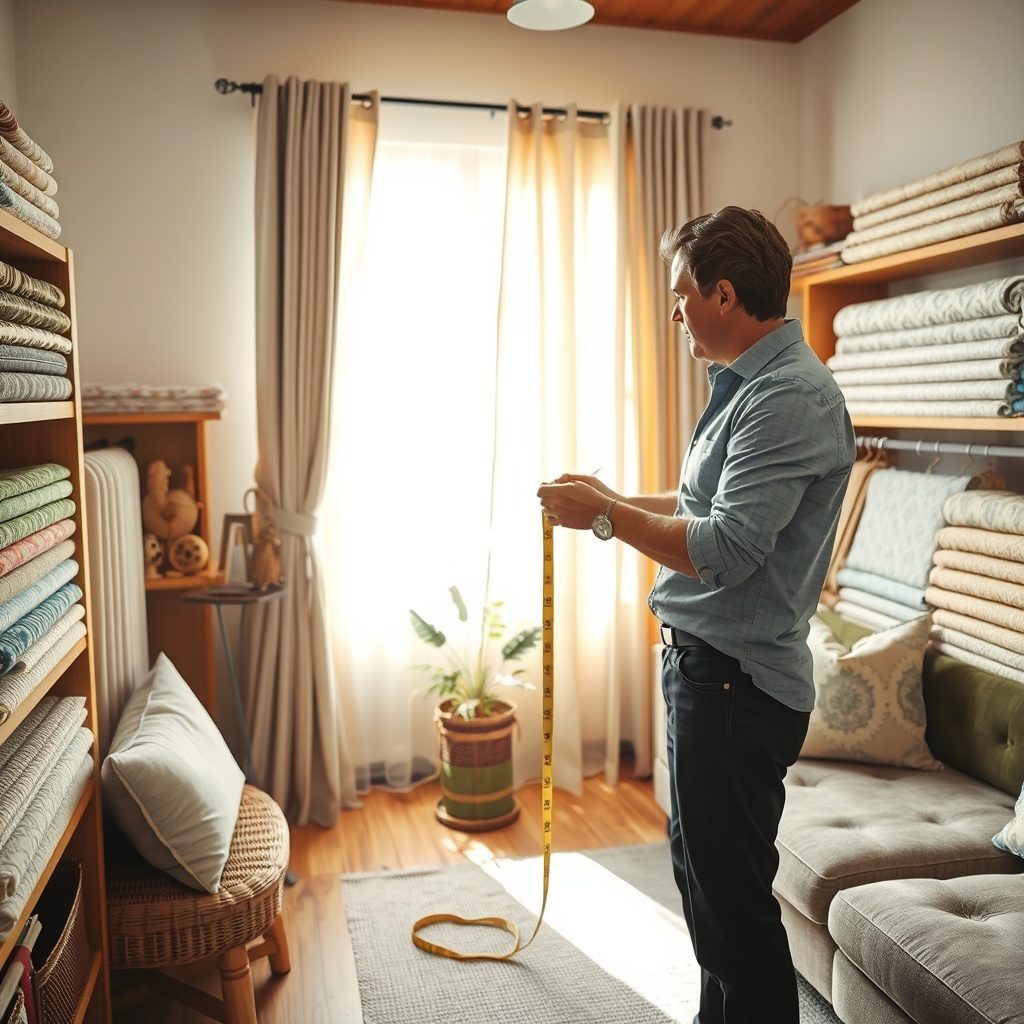 Custom curtains in a stylish living room