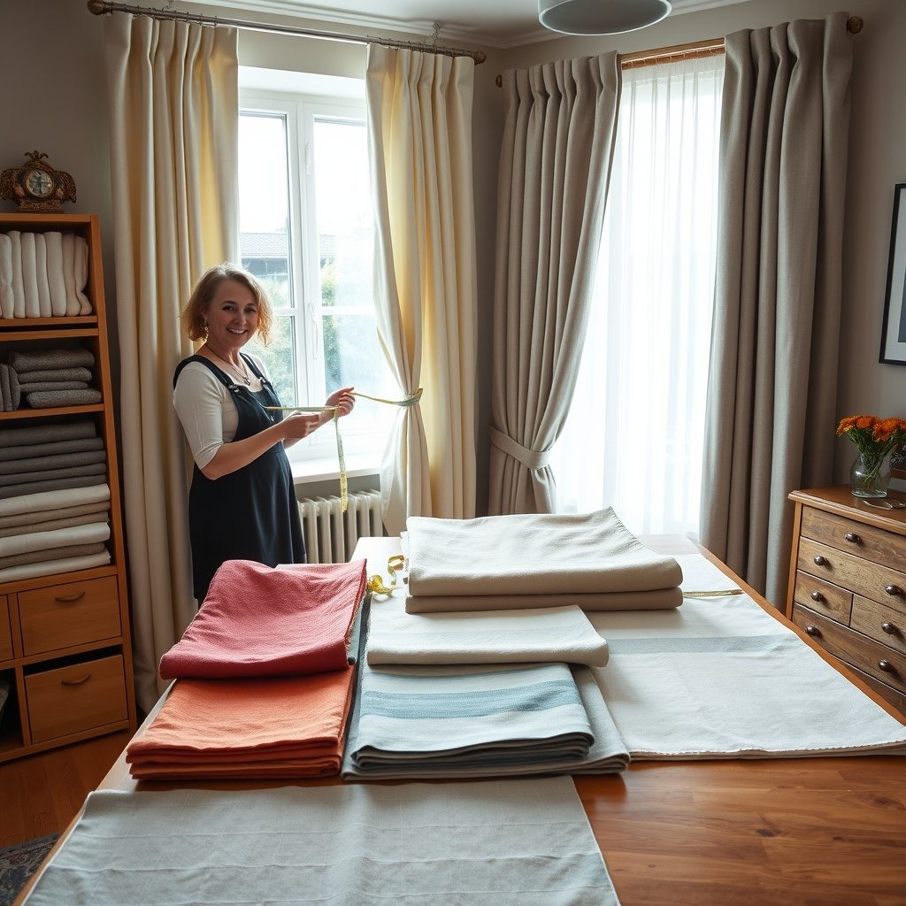 Beautifully designed custom curtains in a stylish living room